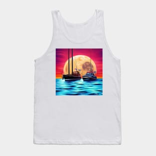 Beautiful sea moonlight Tank Top